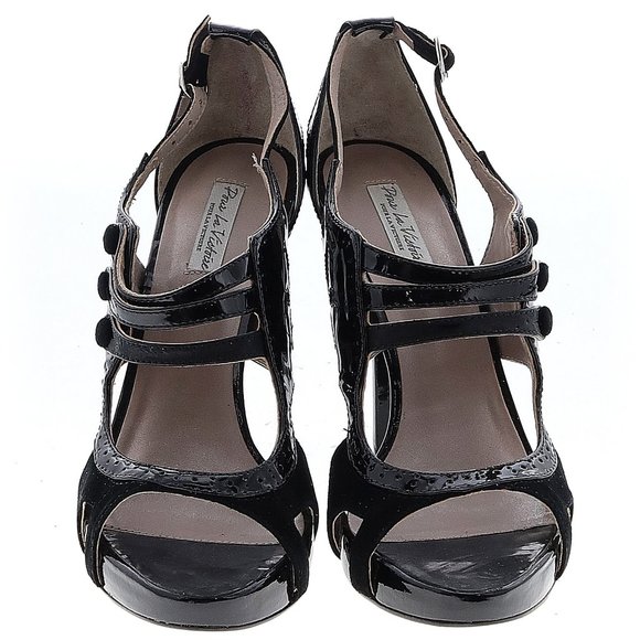 Pour La Victoire Solid Black Heels, 8 - Picture 2 of 2